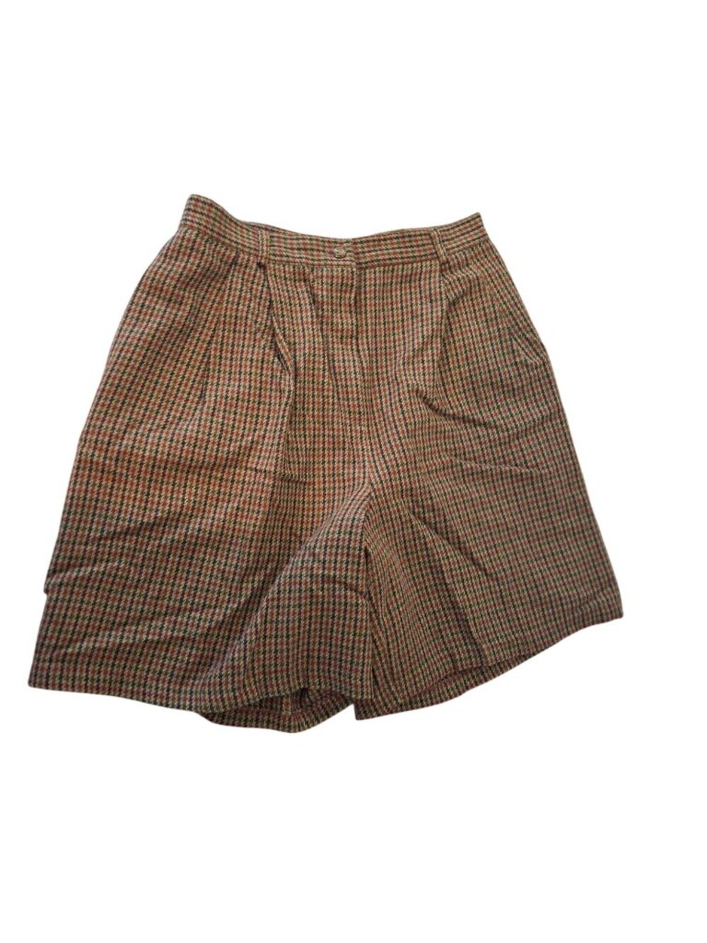 Vintage Sag Harbor Wool Houndstooth Shorts 10 Dark Academia Preppy High Waist